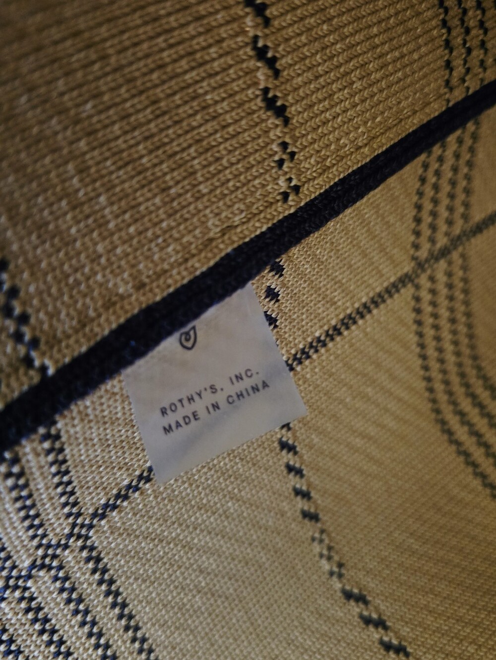 Rothy's The Lightweight Tote Bag In Glen Plaid Black Grey Yellow Tan Reversible - Picture 13 of 16
